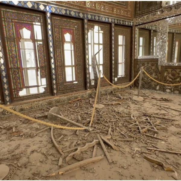 Kerusakan Istana Golestan akibat perang. Sumber foto: theartnewspaper.com