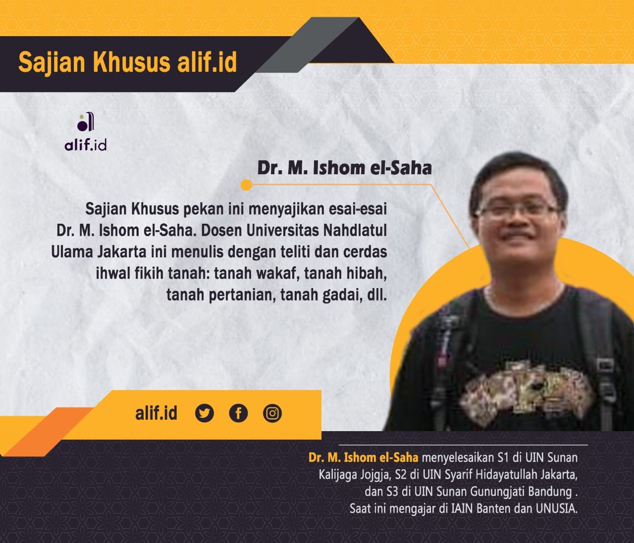 Sajian Khusus: Fikih Tanah oleh Dr. M. Ishom el-Saha