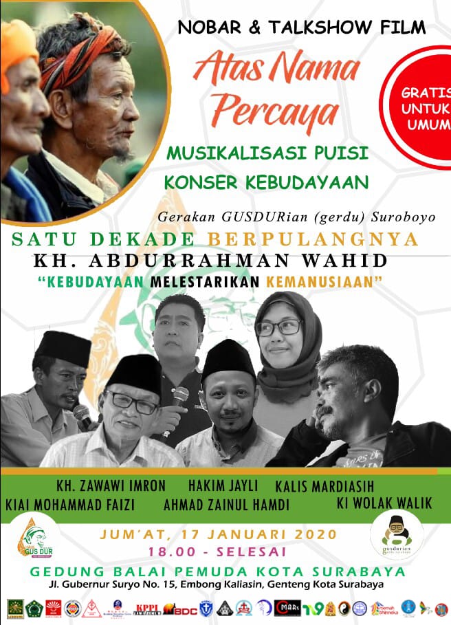 Malam Ini Haul Gus Dur di Surabaya: Kebudayaan Menertawakan Kehidupan