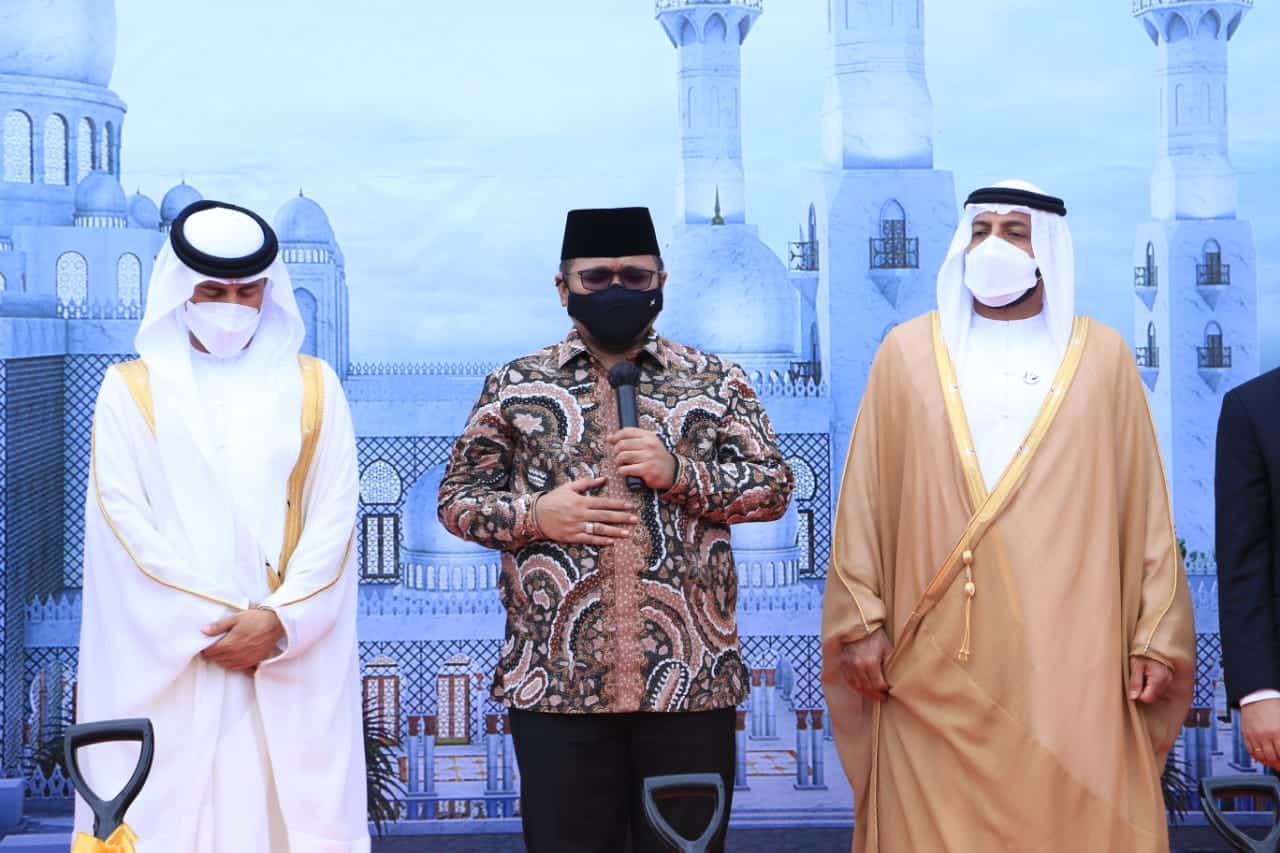 Peletakan Batu Pertama Masjid Agung Sheikh Zayed di Solo Perkuat Hubungan RI-UEA