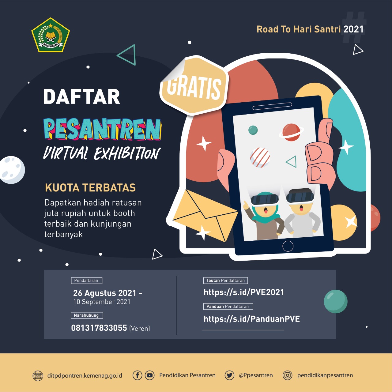 Kemenag Buka Pendaftaran Pameran Pesantren Virtual, Berhadiah Ratusan Juta Rupiah