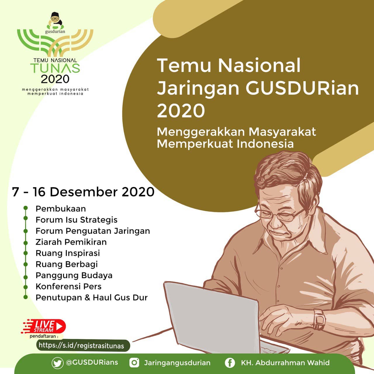 Secara Daring, Jaringan GUSDURian Selenggarakan Temu Nasional 2020: Menggerakkan Masyarakat, Memperkuat Indonesia
