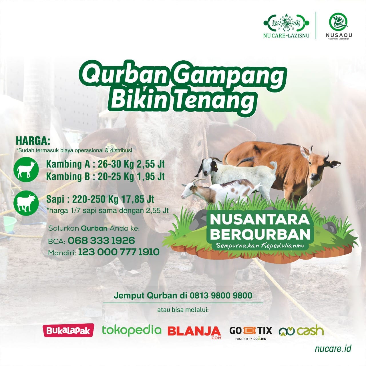 9 Cara Kurban di NU Care - LAZISNU