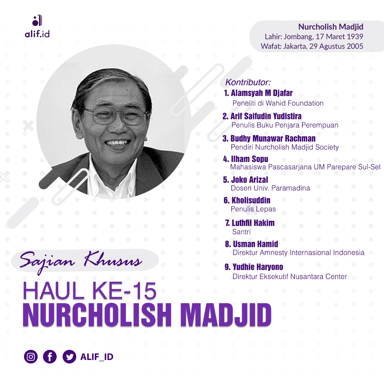 Sajian Khusus: Haul ke-15 Nurcholish Madjid