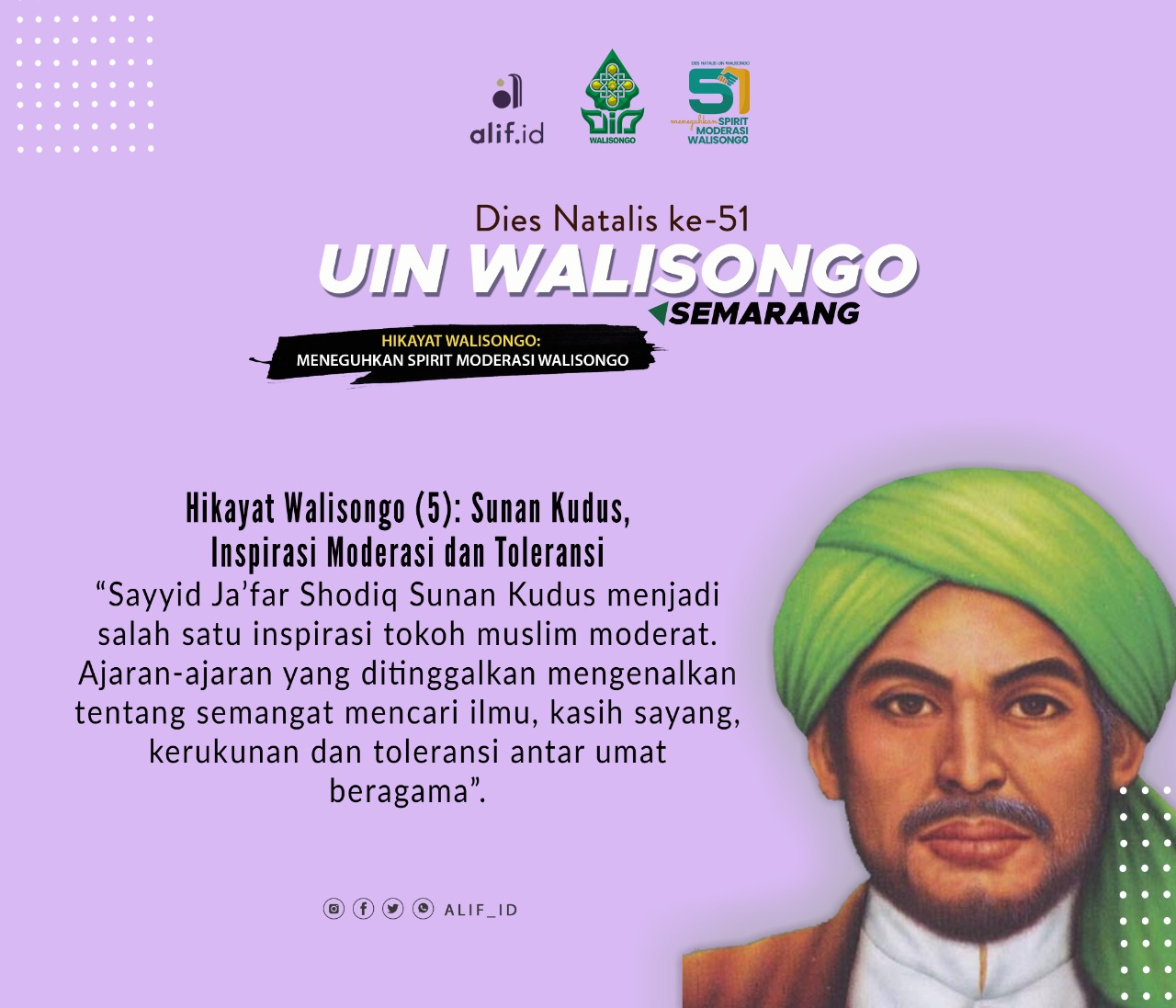 Hikayat Walisongo (5): Kanjeng Sunan Kudus, Inspirasi Moderasi dan Toleransi