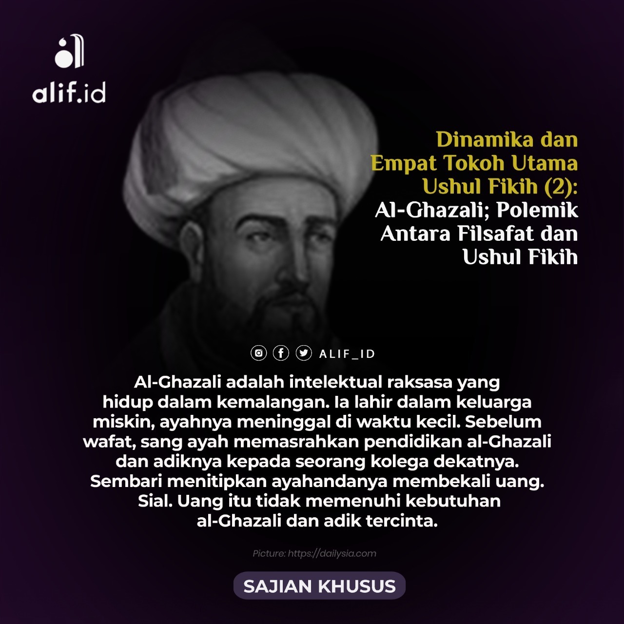Dinamika dan Empat Tokoh Utama Ushul Fikih (2): Al-Ghazali; Polemik Antara Filsafat dan Ushul Fikih