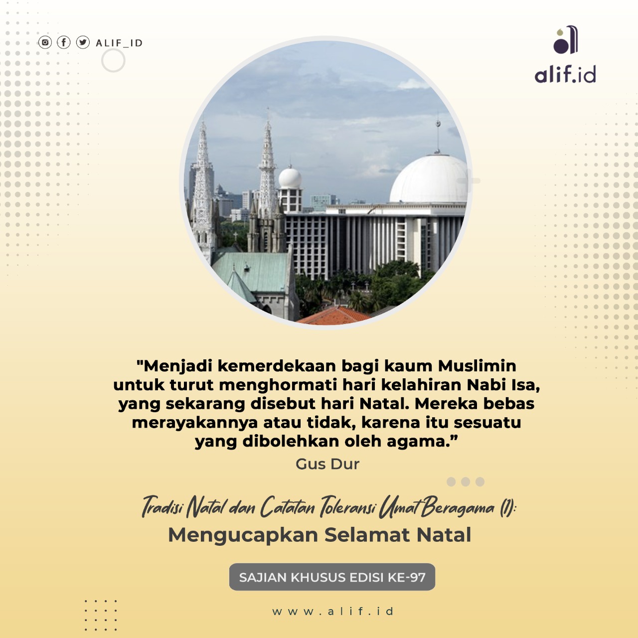 Tradisi Natal dan Catatan Toleransi Umat Beragama (1): Mengucapkan Selamat Natal
