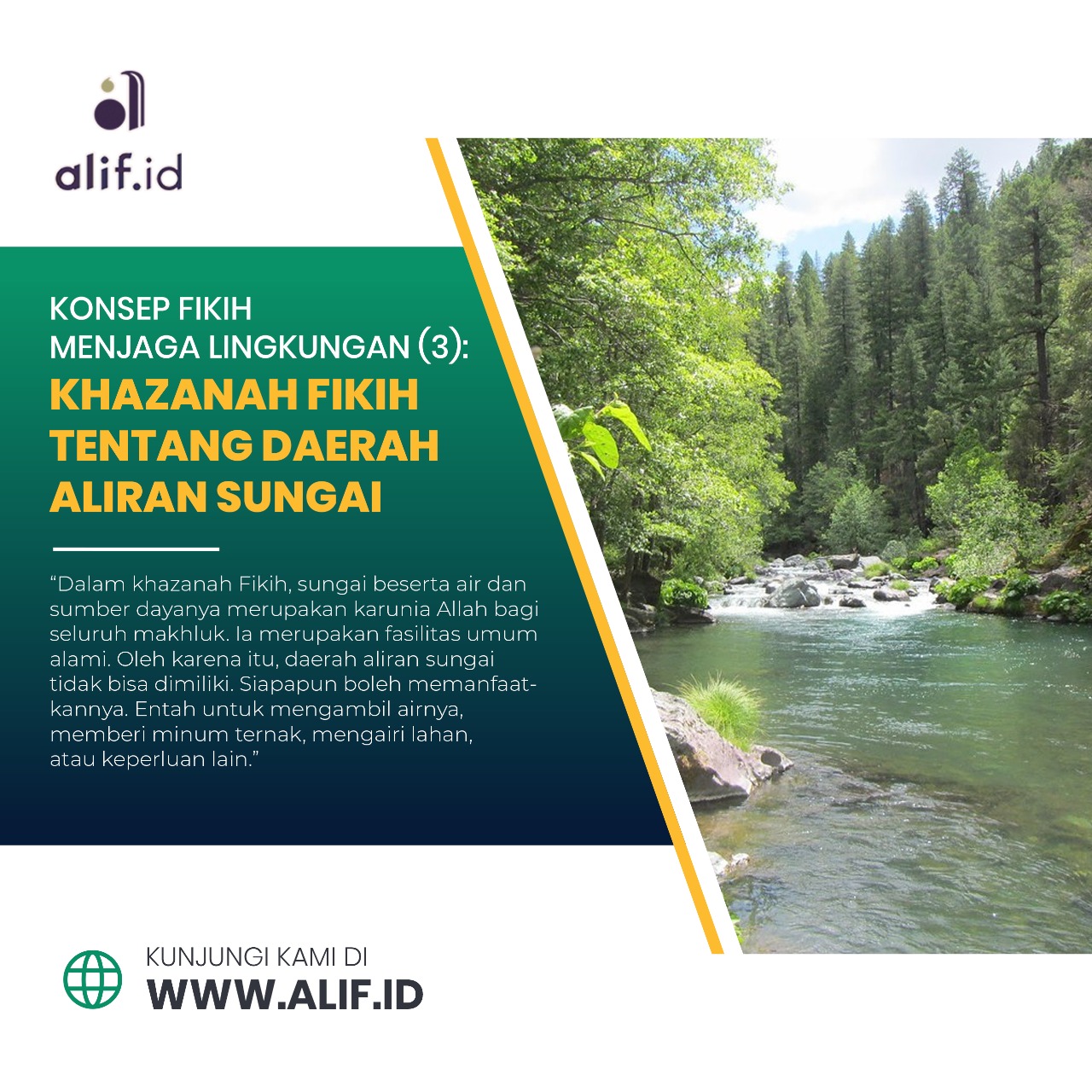 Konsep Fikih Menjaga Lingkungan (3): Khazanah Fikih tentang Daerah Aliran Sungai