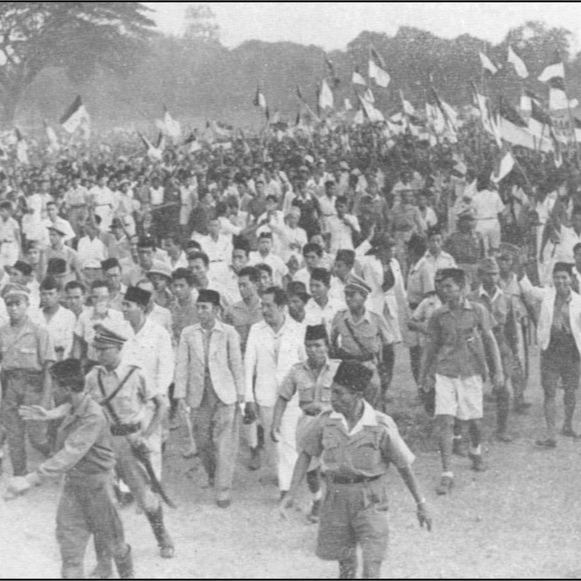 Salah satu dokumen bersejarah di bulan September: Peristiwa Rapat Raksasa di Lapangan Ikada, 19 September 1945.