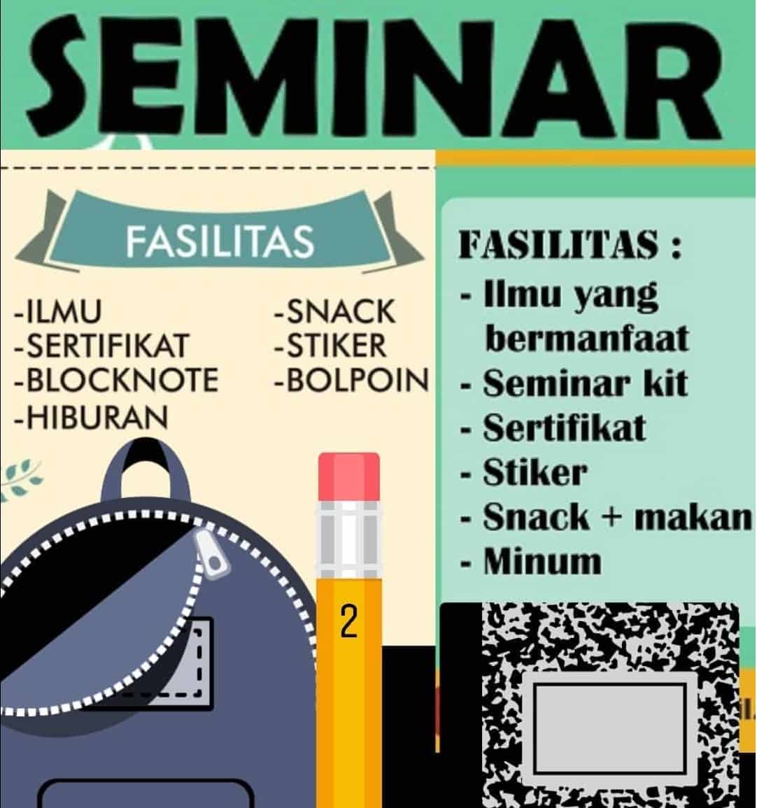 Fasilitas Seminar: Snack, Sertifikat, Ilmu - Alif.ID
